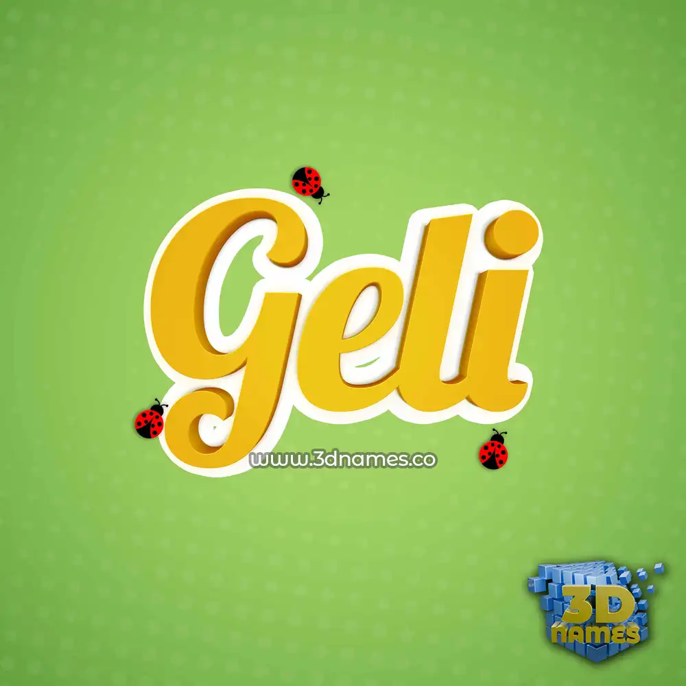 geli in Ladybugs style - 3D name wallpaper
