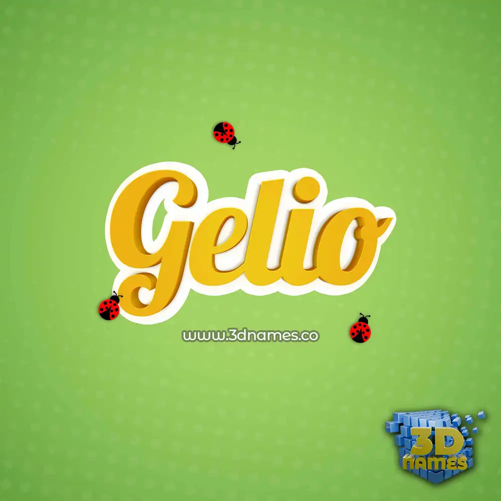 gelio in Ladybugs style - 3D name wallpaper