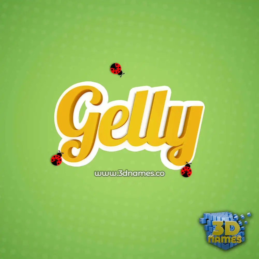 gelly in Ladybugs style - 3D name wallpaper