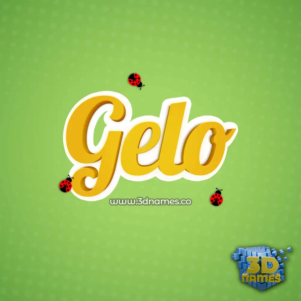 gelo in Ladybugs style - 3D name wallpaper