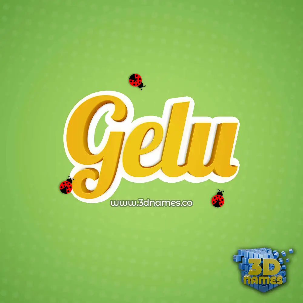 gelu in Ladybugs style - 3D name wallpaper