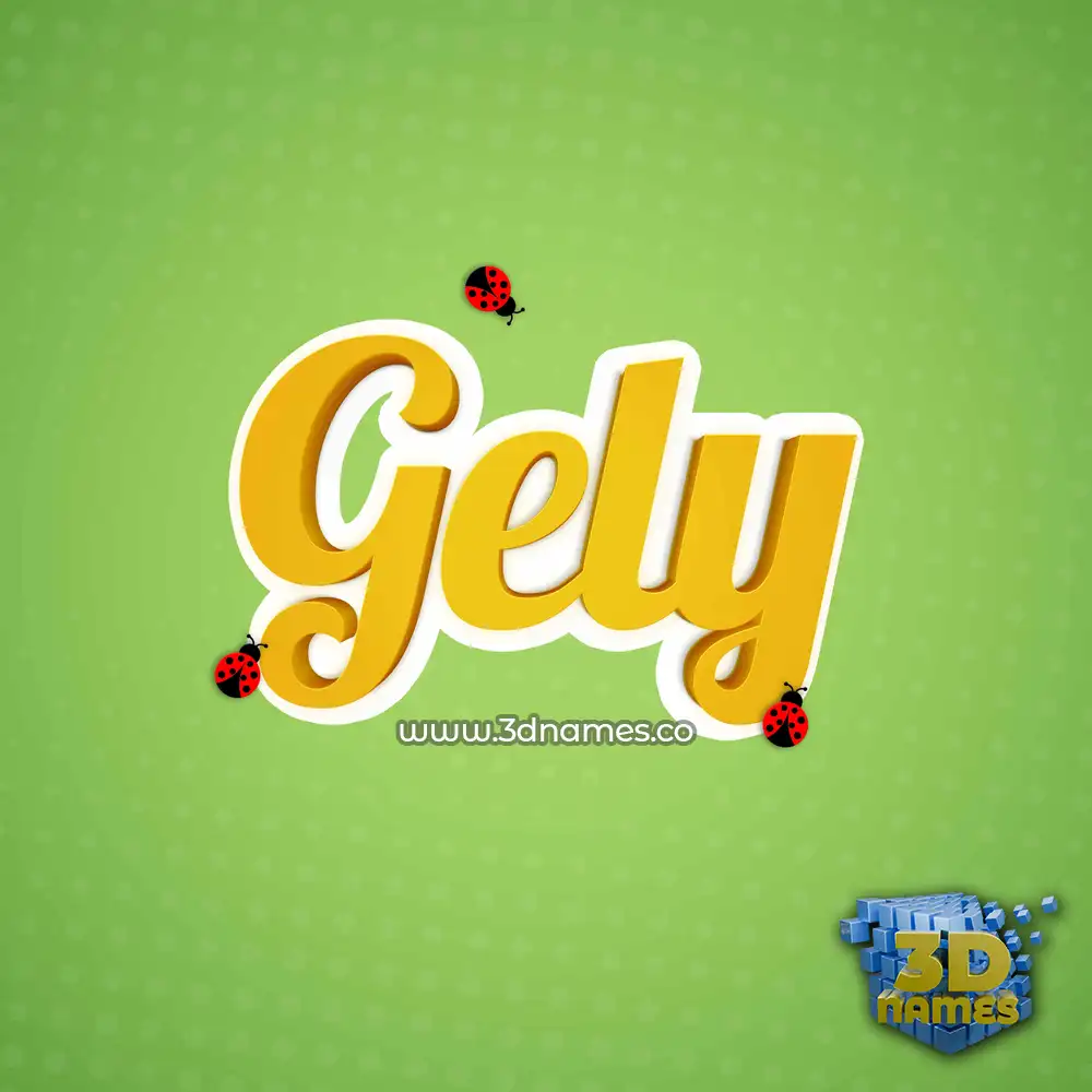 gely in Ladybugs style - 3D name wallpaper