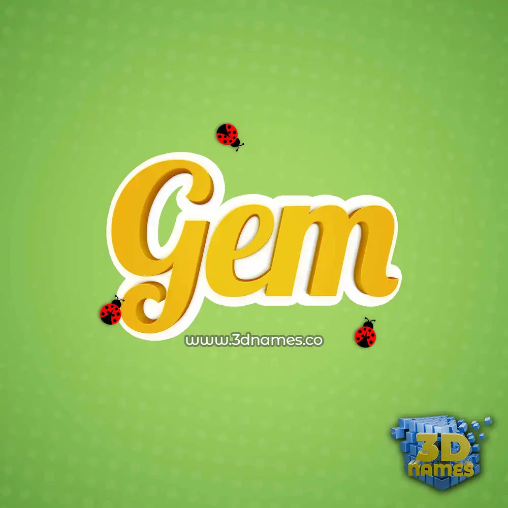 gem in Ladybugs style - 3D name wallpaper