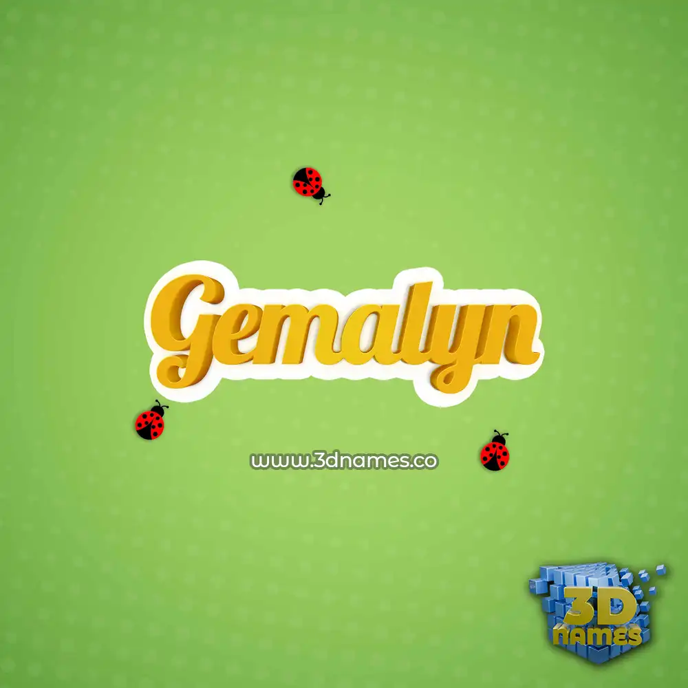 gemalyn in Ladybugs style - 3D name wallpaper