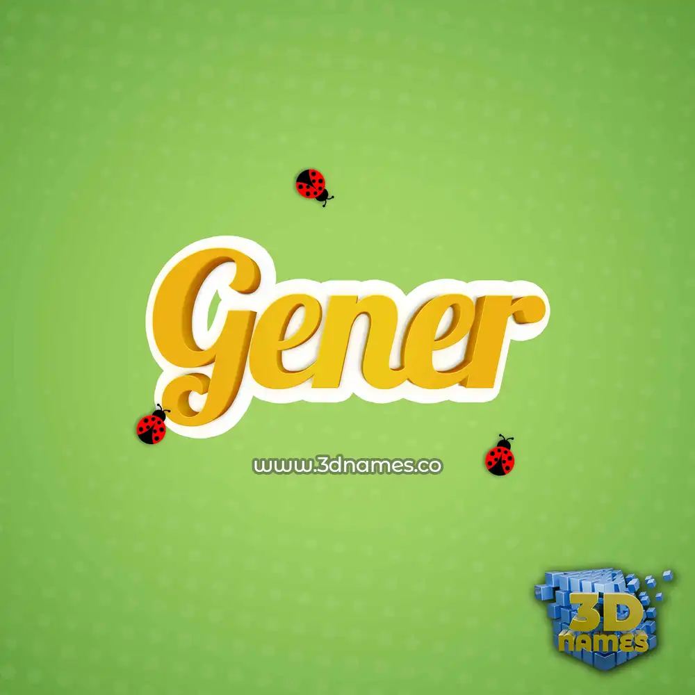 gener in Ladybugs style - 3D name wallpaper
