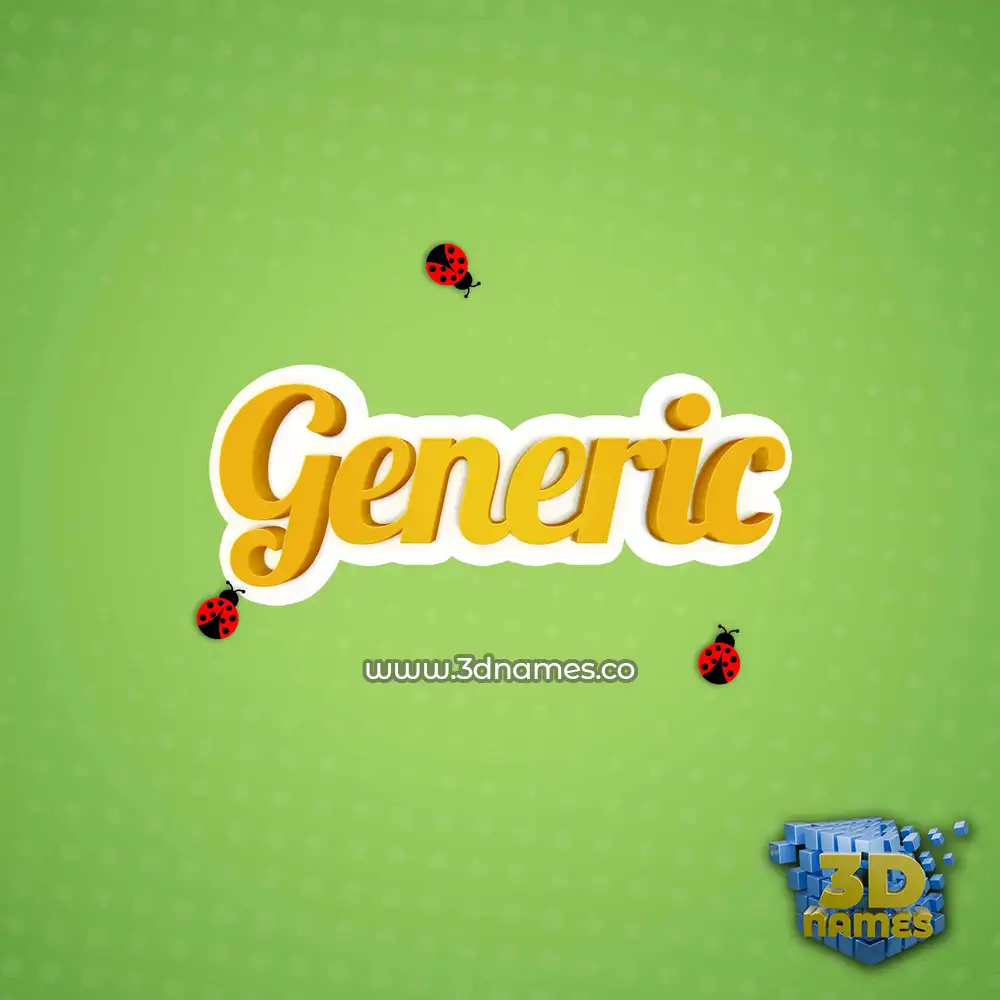 generic in Ladybugs style - 3D name wallpaper