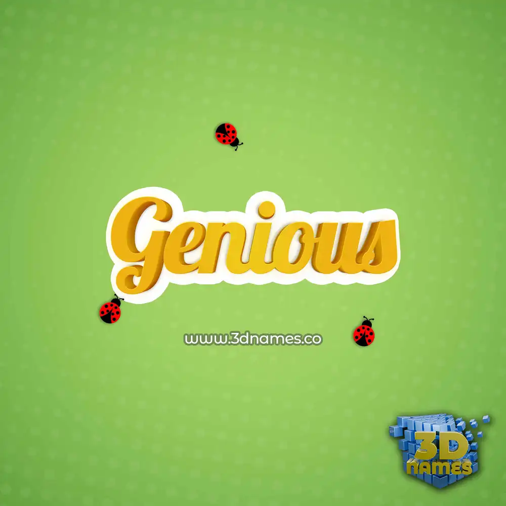 genious in Ladybugs style - 3D name wallpaper