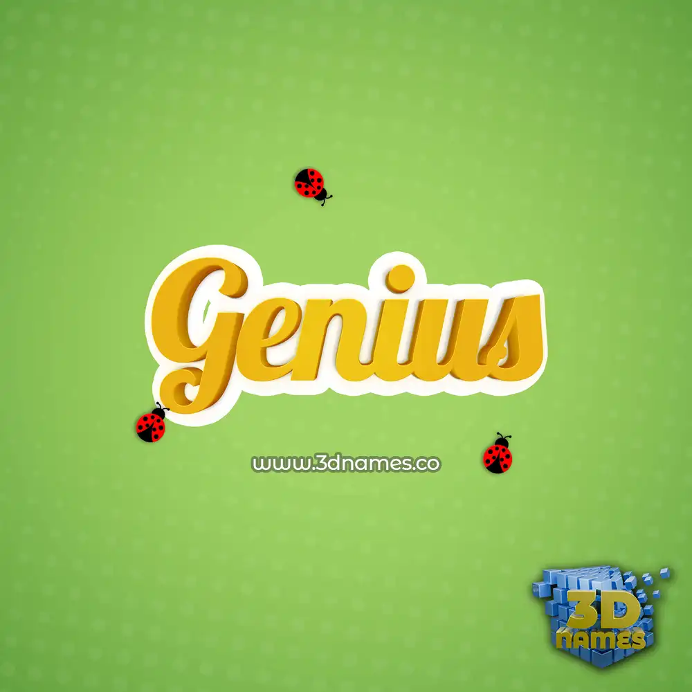 genius in Ladybugs style - 3D name wallpaper