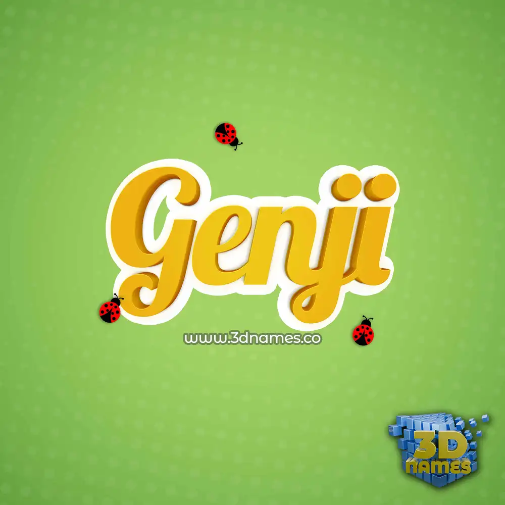 genji in Ladybugs style - 3D name wallpaper