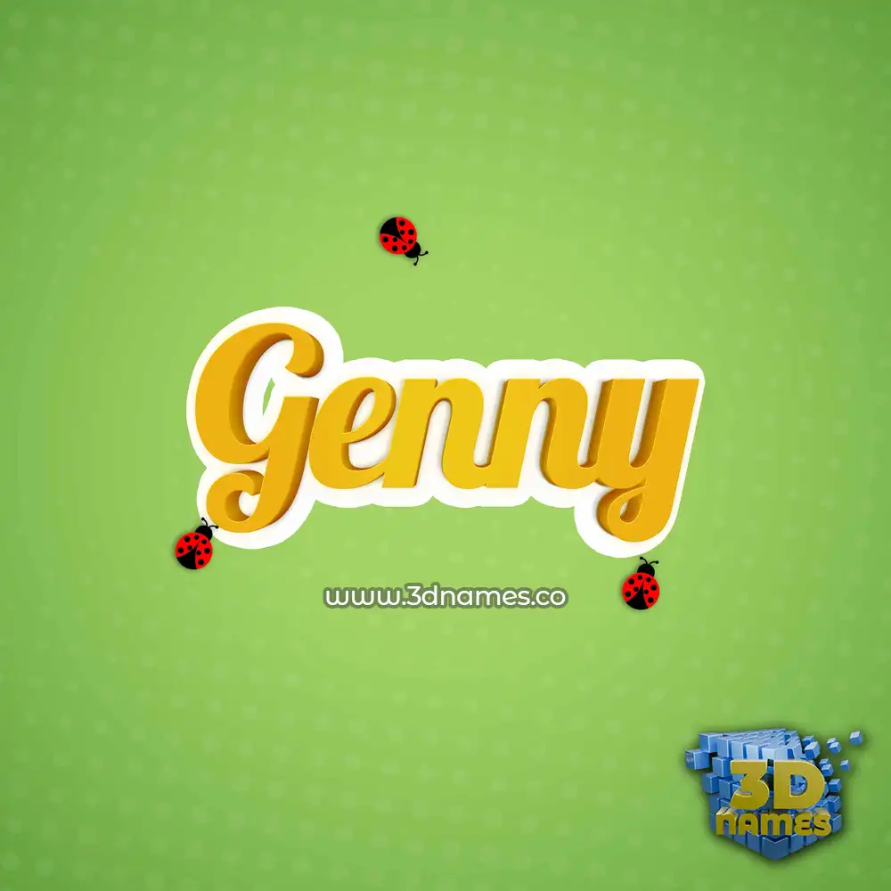 genny in Ladybugs style - 3D name wallpaper