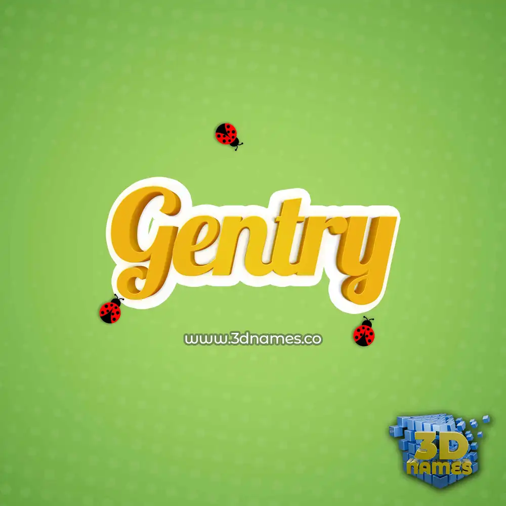 gentry in Ladybugs style - 3D name wallpaper