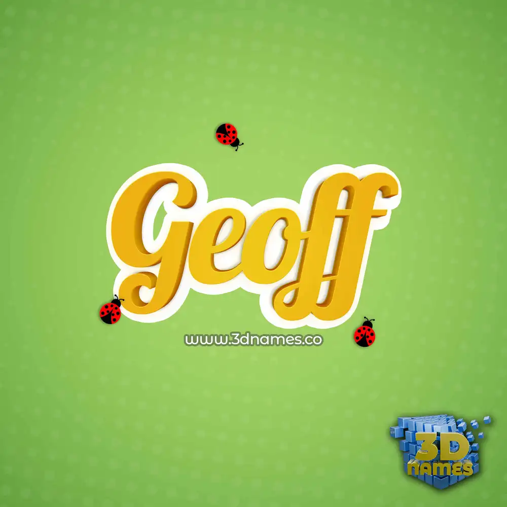 geoff in Ladybugs style - 3D name wallpaper