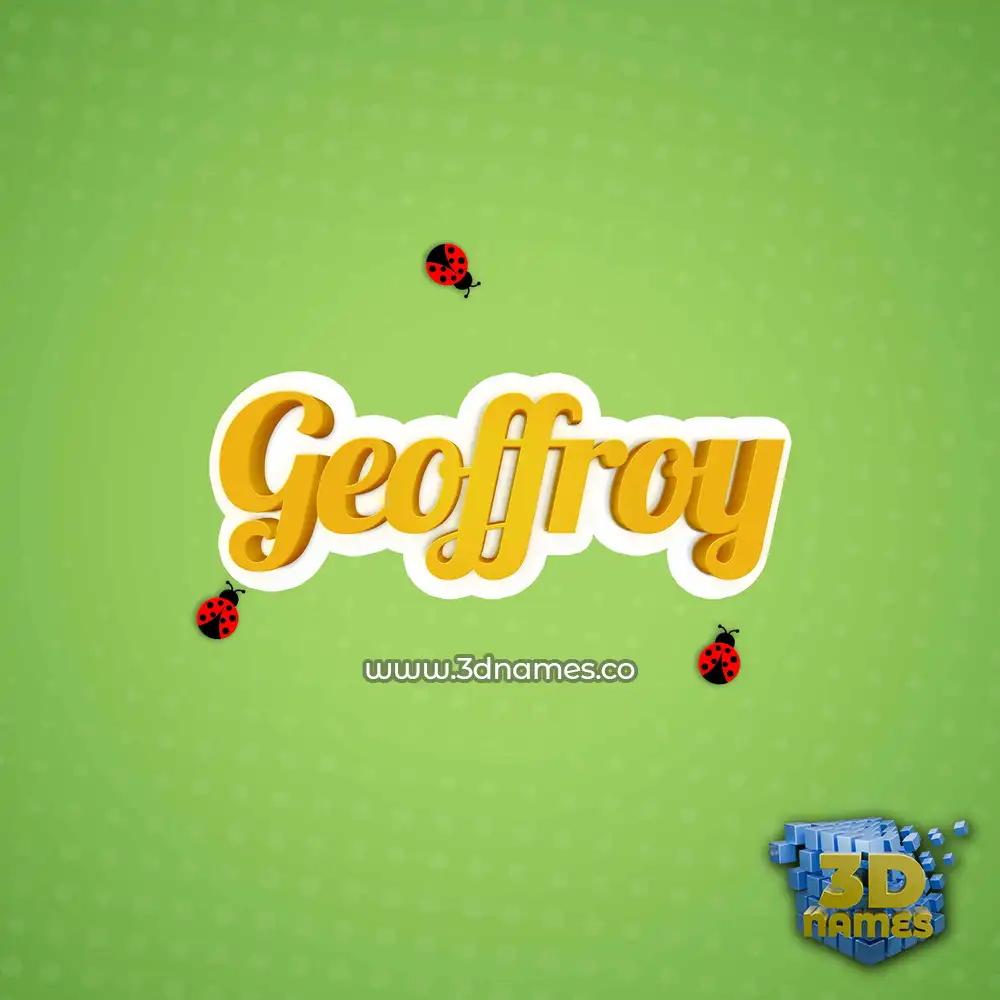 geoffroy in Ladybugs style - 3D name wallpaper