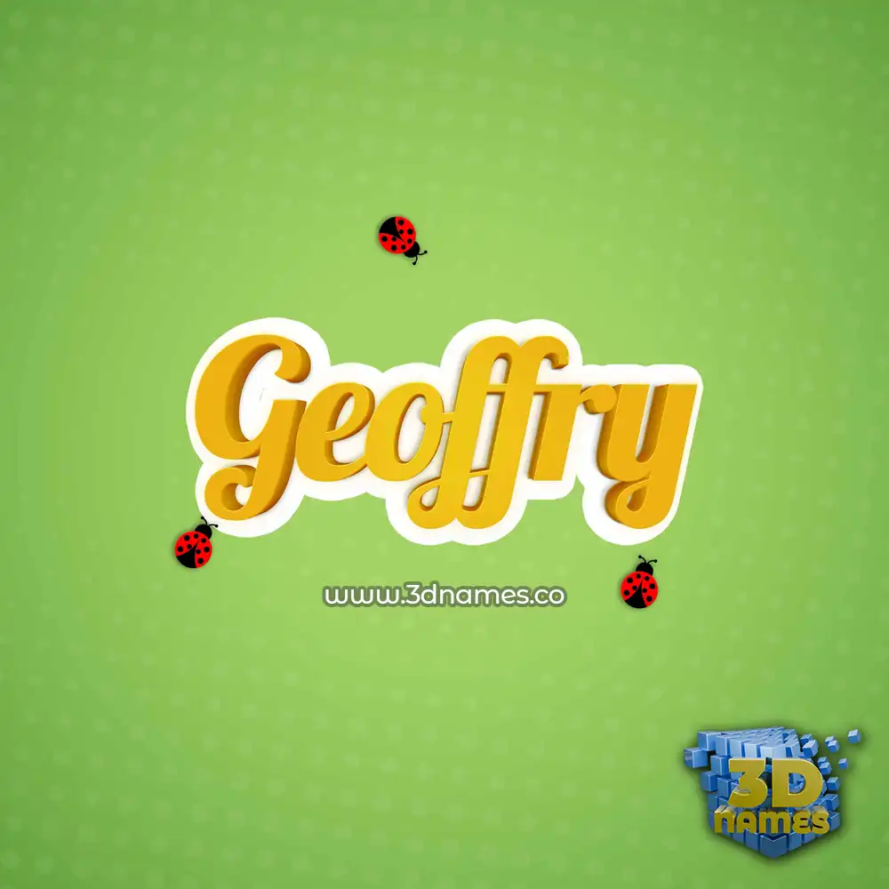 geoffry in Ladybugs style - 3D name wallpaper