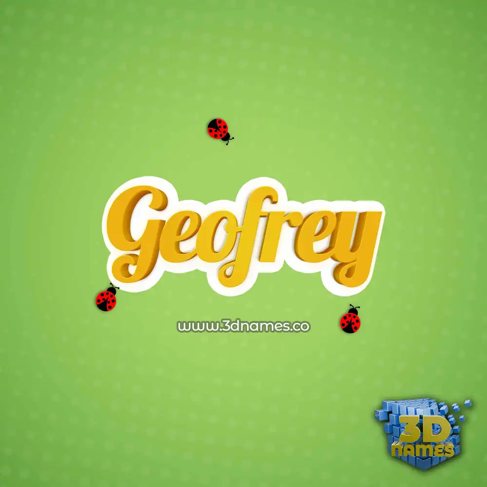 geofrey in Ladybugs style - 3D name wallpaper