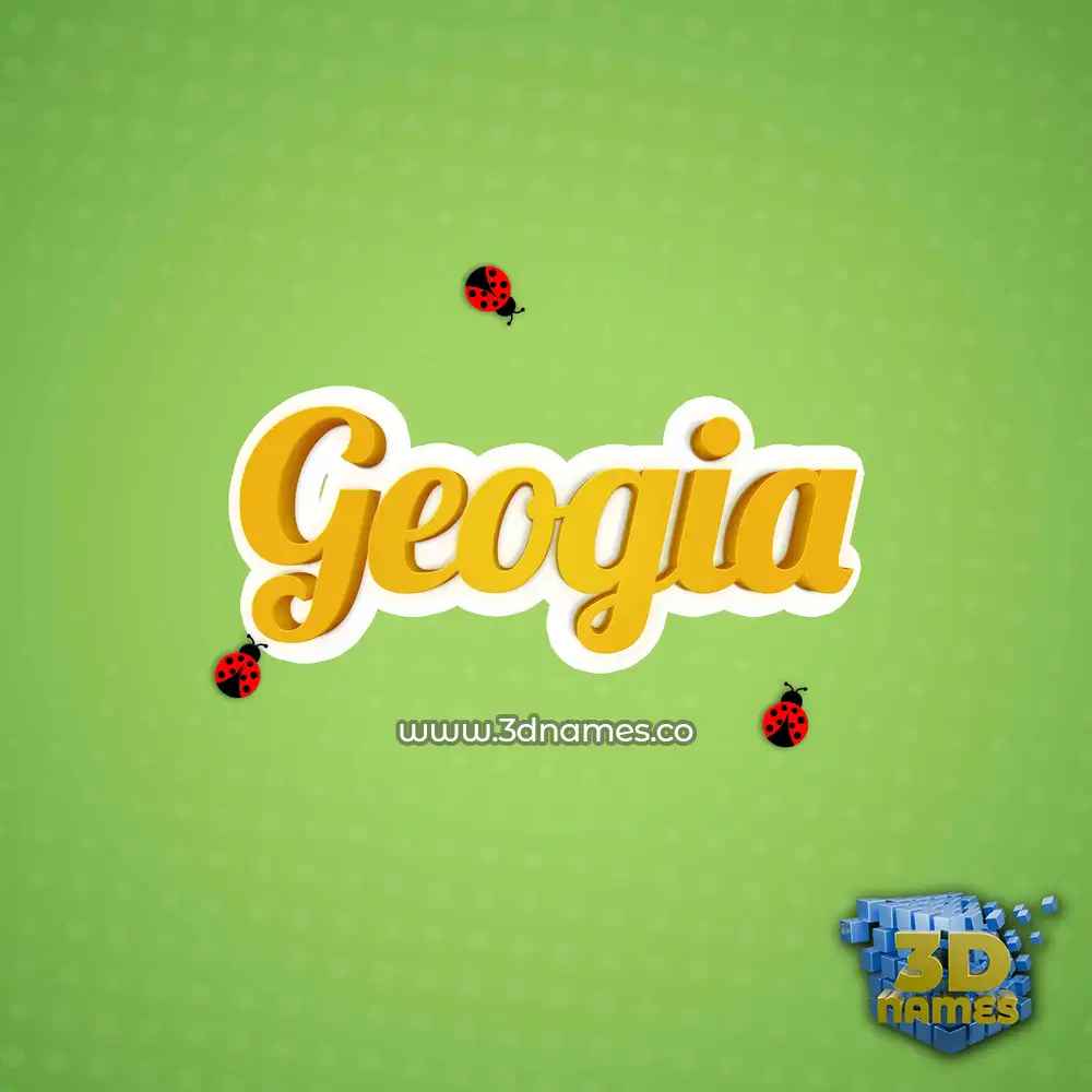 geogia in Ladybugs style - 3D name wallpaper