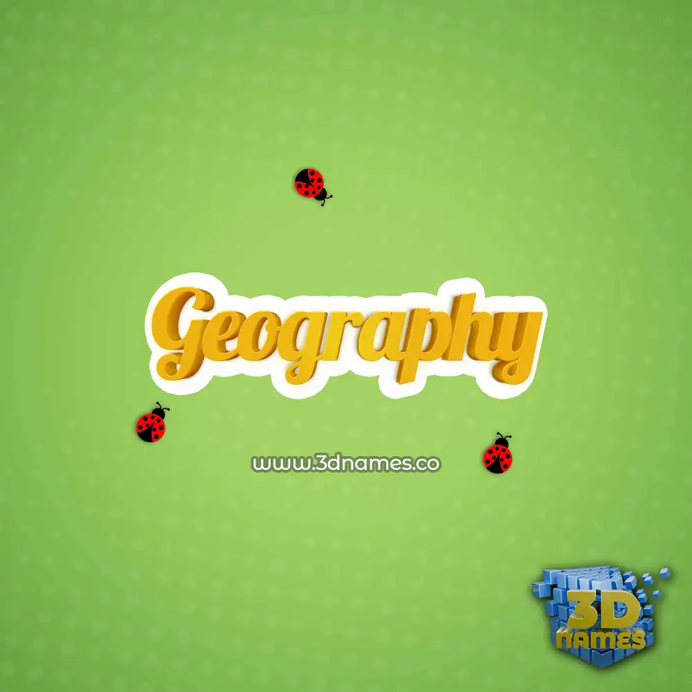 geography in Ladybugs style - 3D name wallpaper