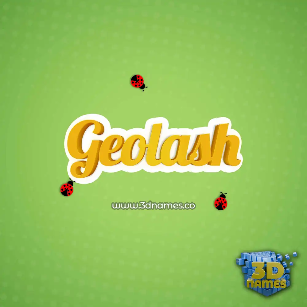 geolash in Ladybugs style - 3D name wallpaper