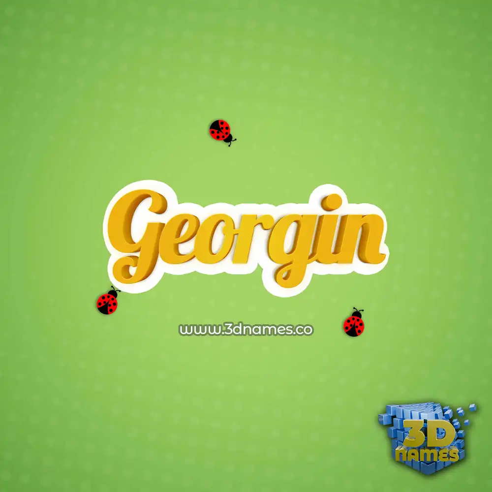 georgin in Ladybugs style - 3D name wallpaper
