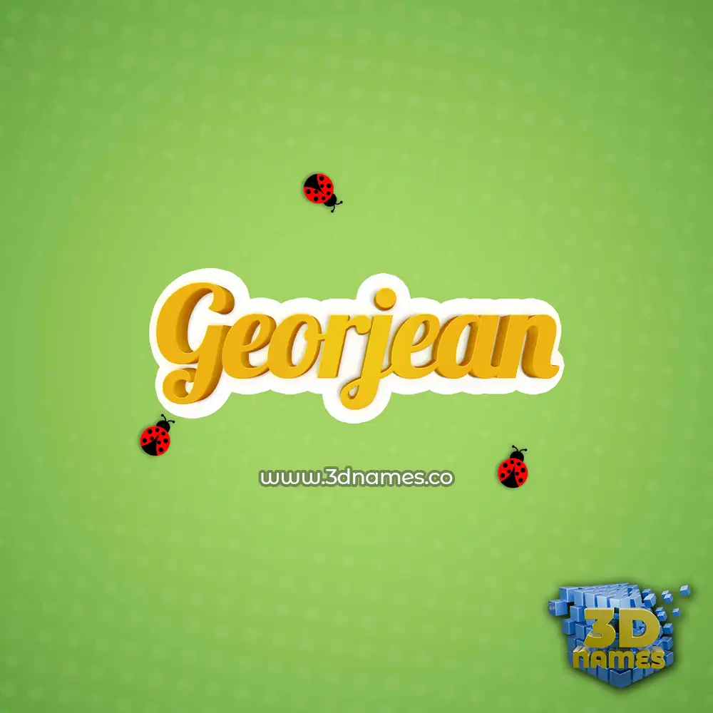 georjean in Ladybugs style - 3D name wallpaper