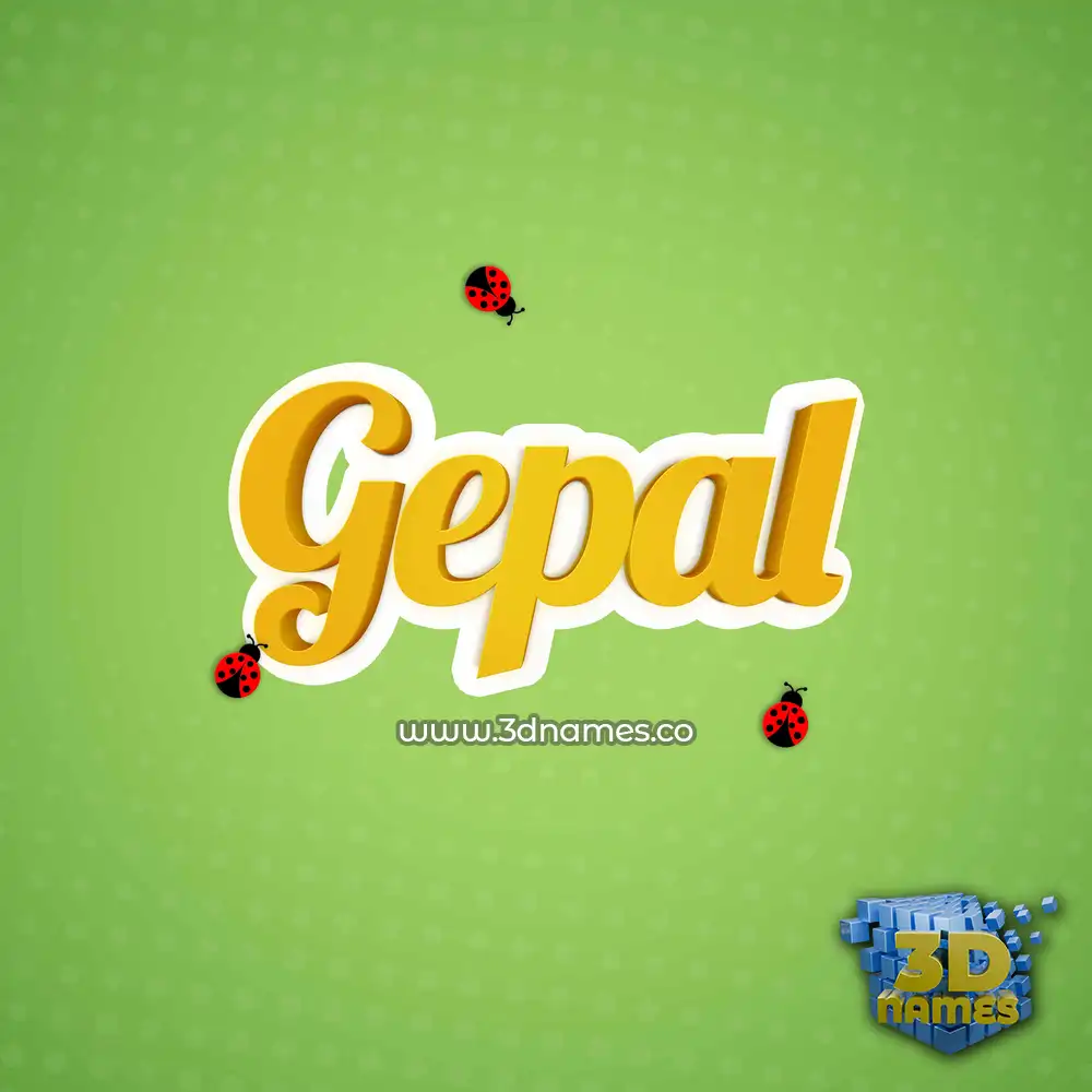 gepal in Ladybugs style - 3D name wallpaper
