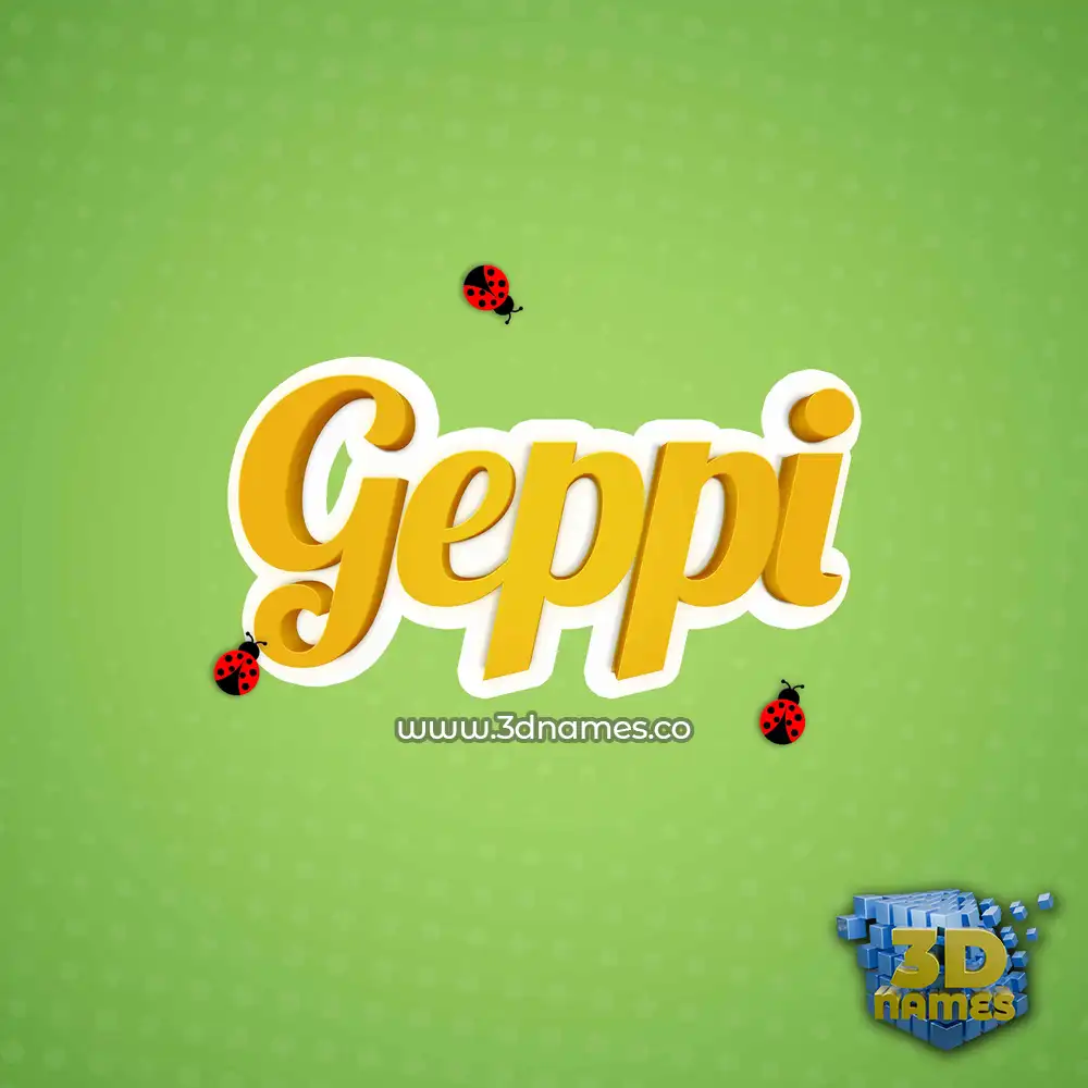 geppi in Ladybugs style - 3D name wallpaper