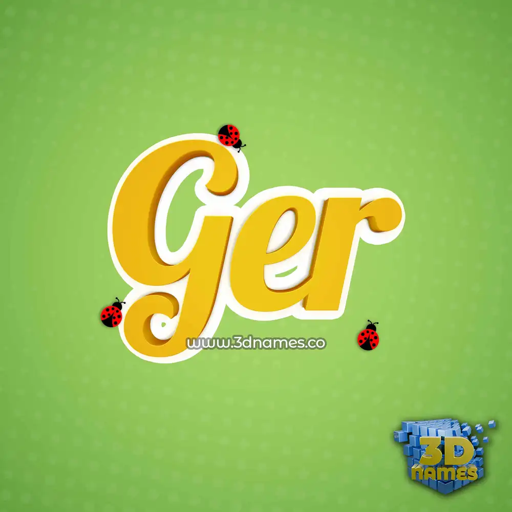 ger in Ladybugs style - 3D name wallpaper