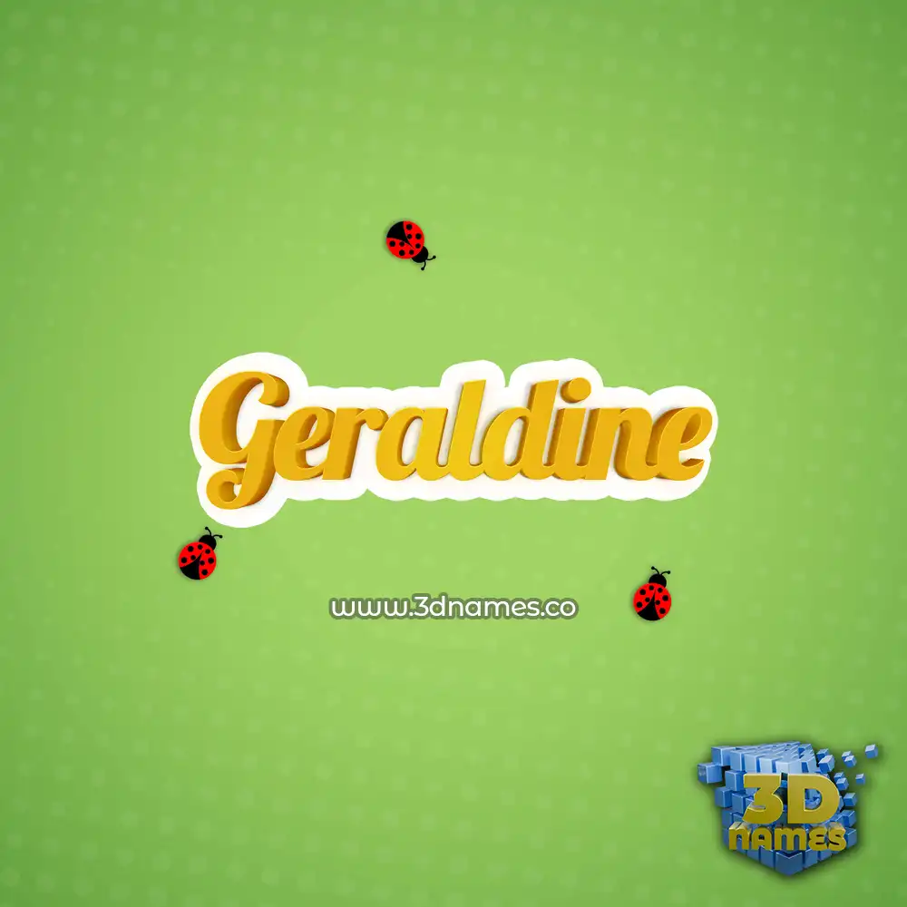 geraldine in Ladybugs style - 3D name wallpaper