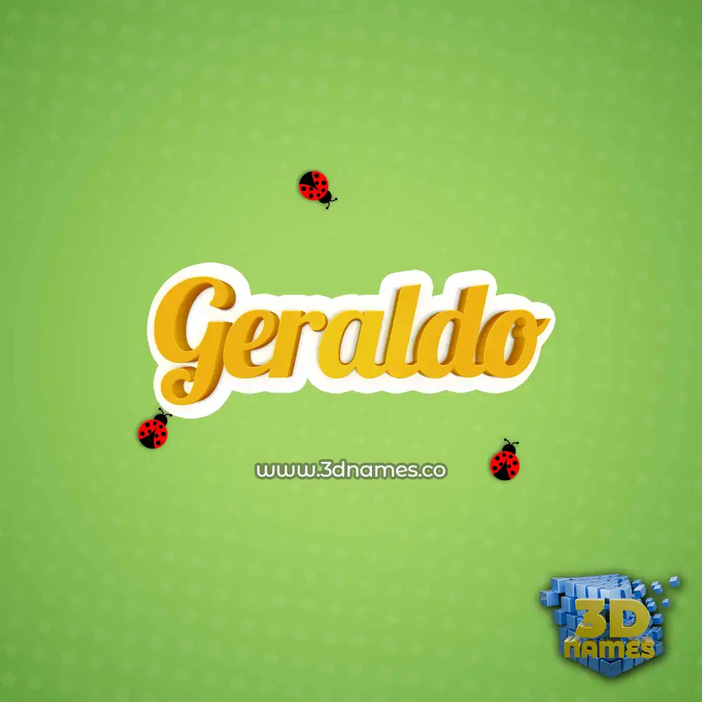 geraldo in Ladybugs style - 3D name wallpaper
