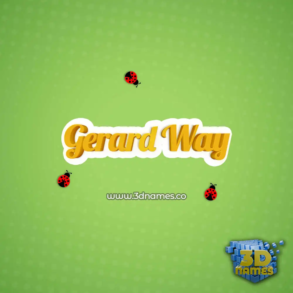 gerard way in Ladybugs style - 3D name wallpaper