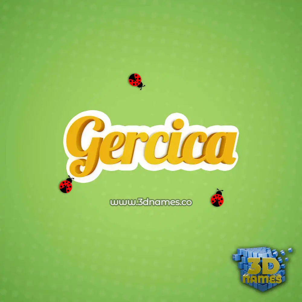 gercica in Ladybugs style - 3D name wallpaper