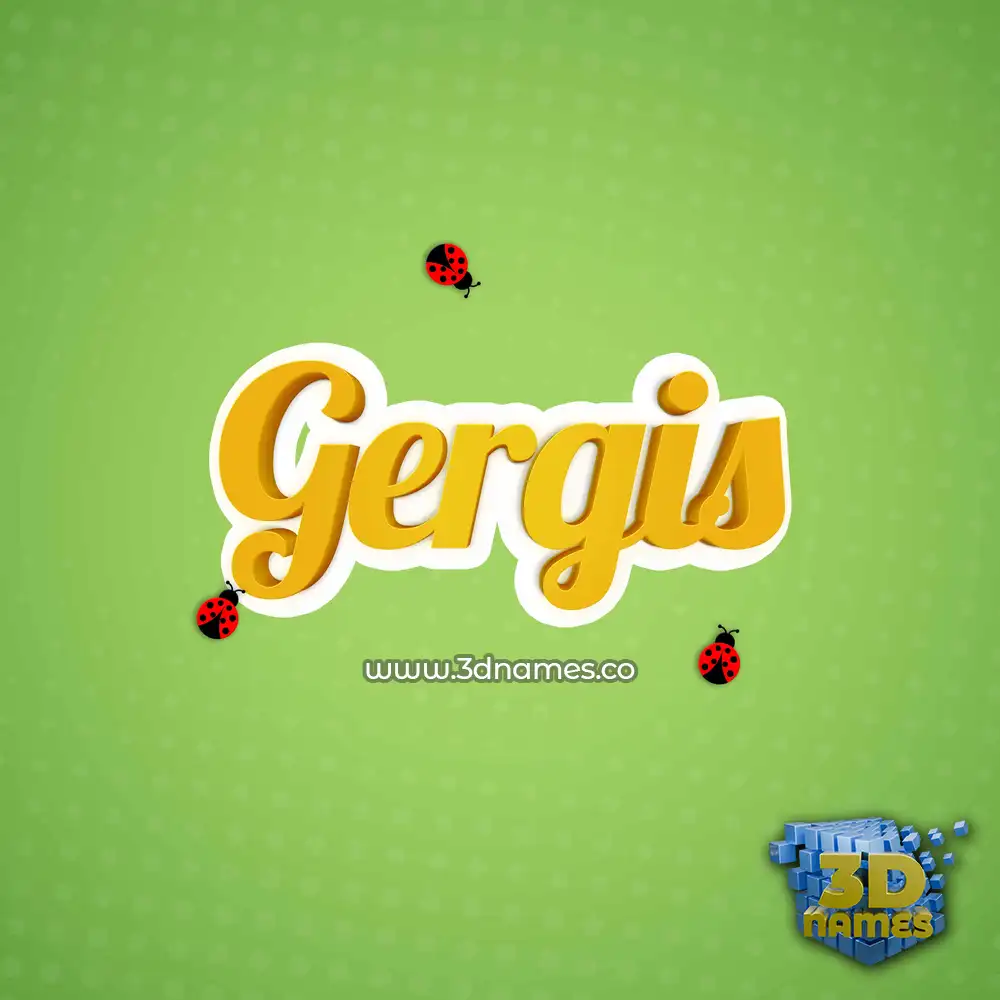 gergis in Ladybugs style - 3D name wallpaper