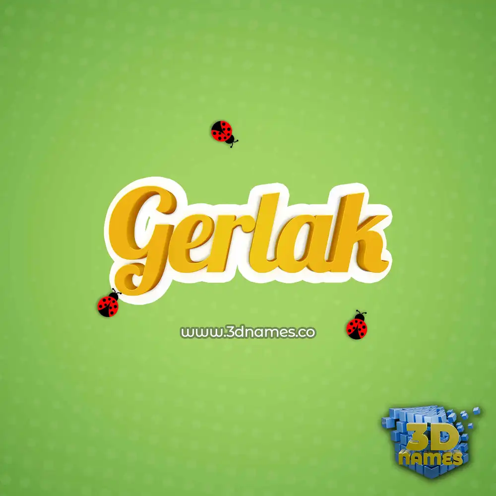 gerlak in Ladybugs style - 3D name wallpaper