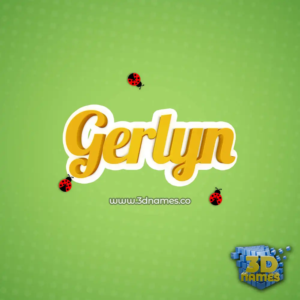 gerlyn in Ladybugs style - 3D name wallpaper