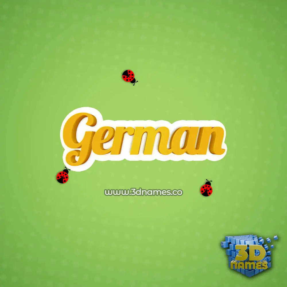 german in Ladybugs style - 3D name wallpaper