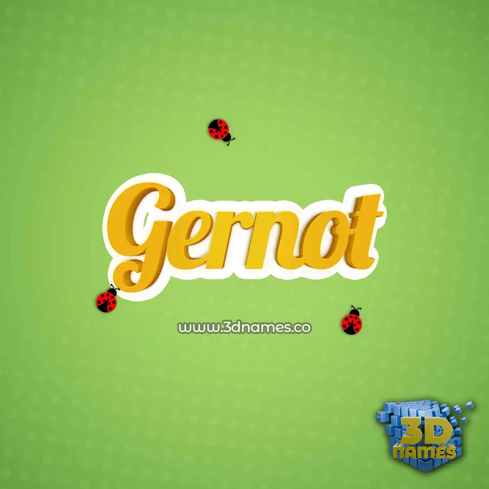gernot in Ladybugs style - 3D name wallpaper