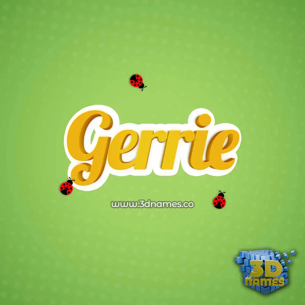 gerrie in Ladybugs style - 3D name wallpaper