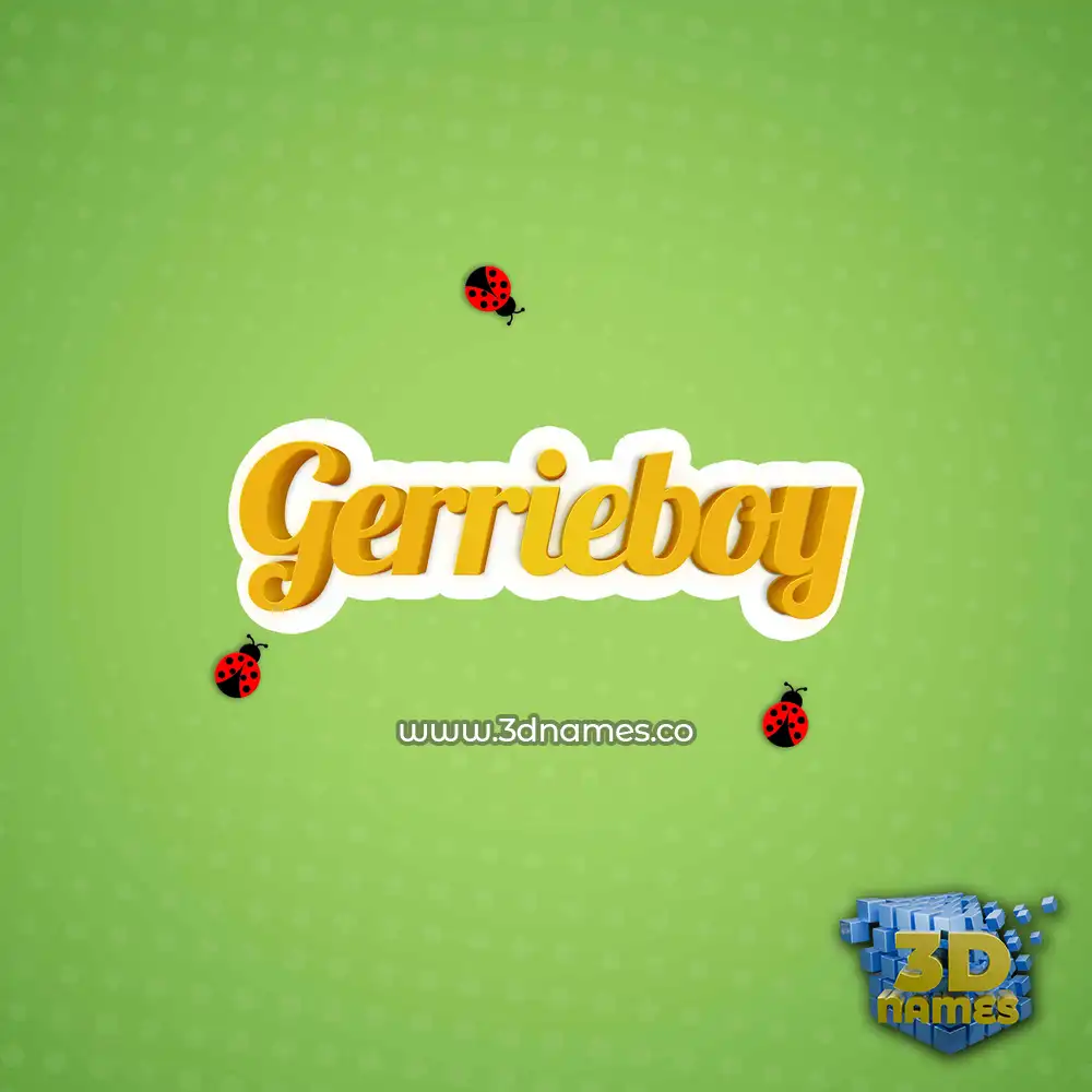 gerrieboy in Ladybugs style - 3D name wallpaper