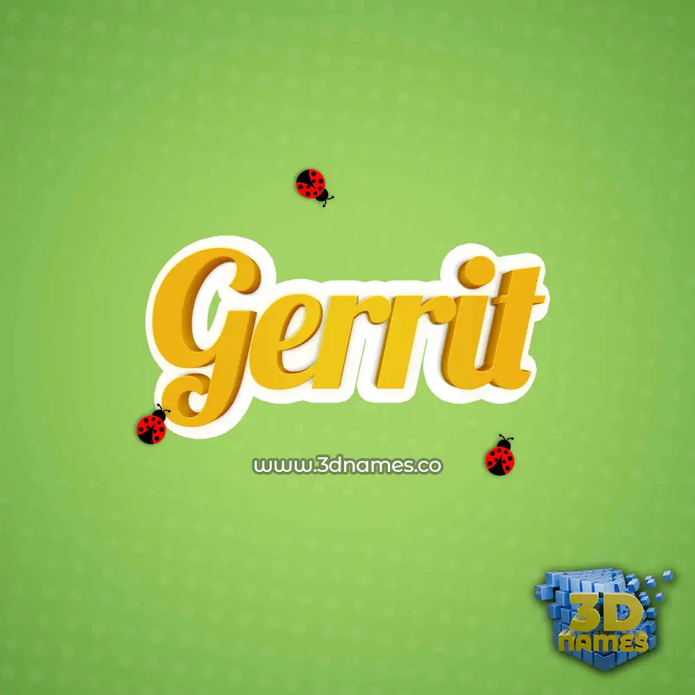gerrit in Ladybugs style - 3D name wallpaper