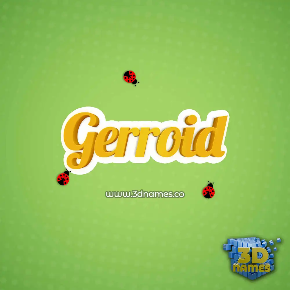 gerroid in Ladybugs style - 3D name wallpaper