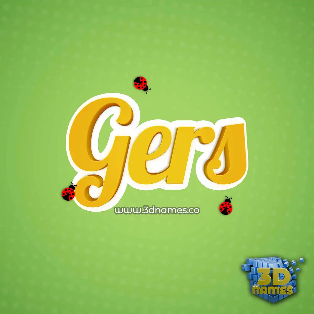 gers in Ladybugs style - 3D name wallpaper