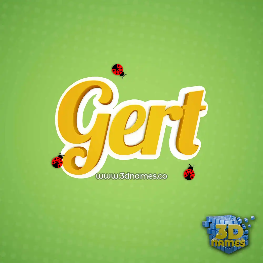 gert in Ladybugs style - 3D name wallpaper