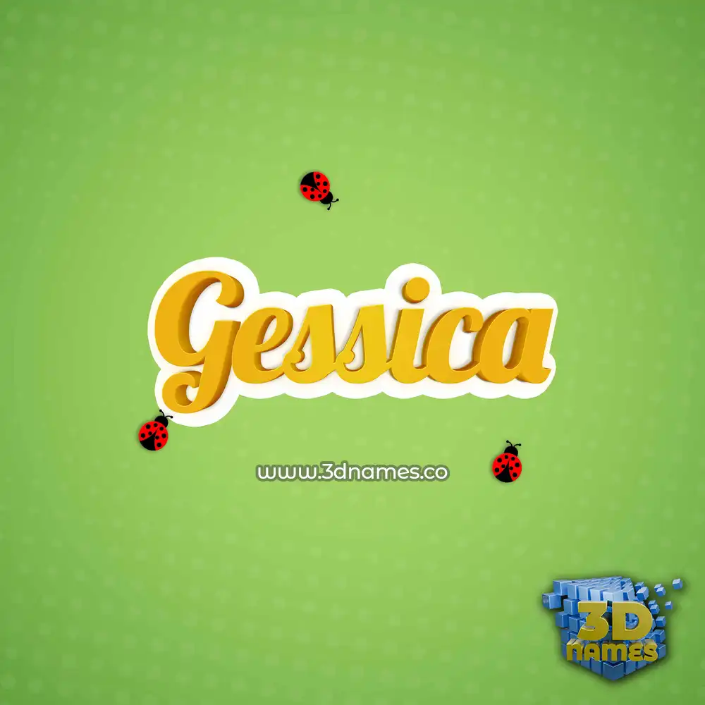 gessica in Ladybugs style - 3D name wallpaper
