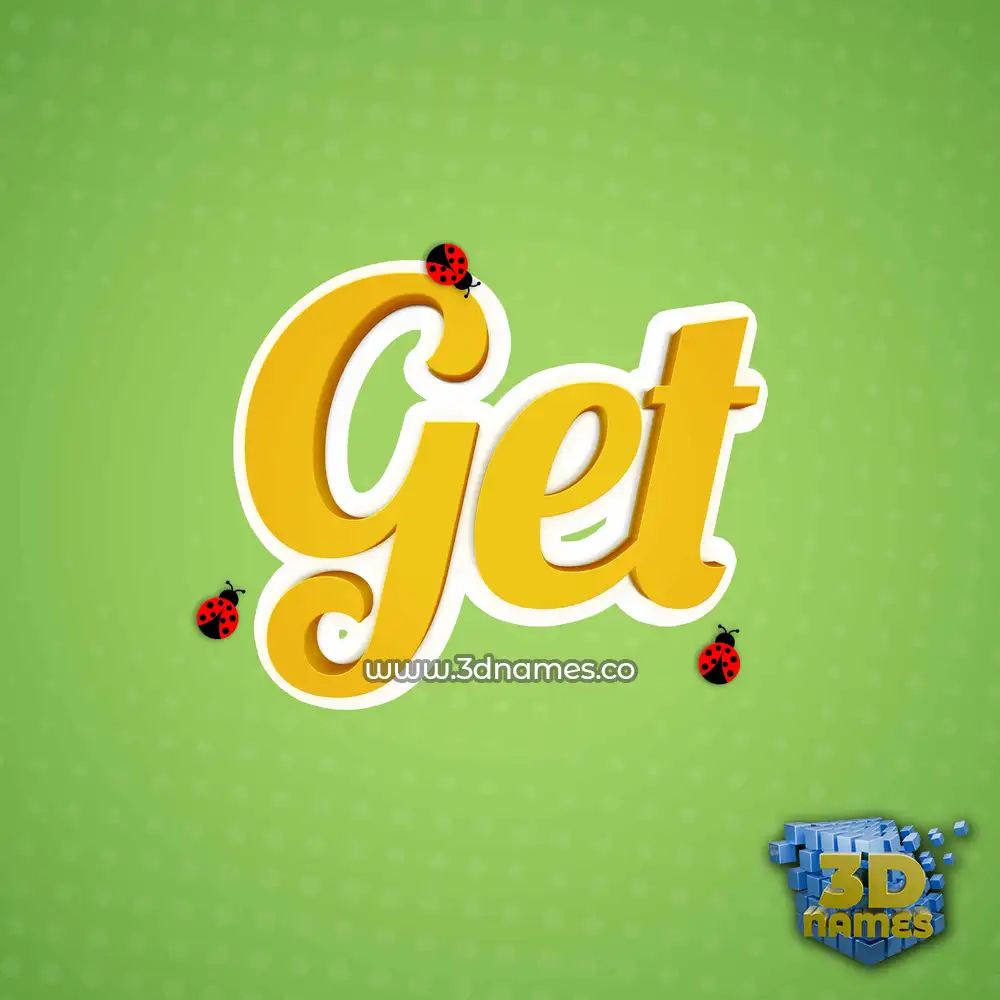 get in Ladybugs style - 3D name wallpaper