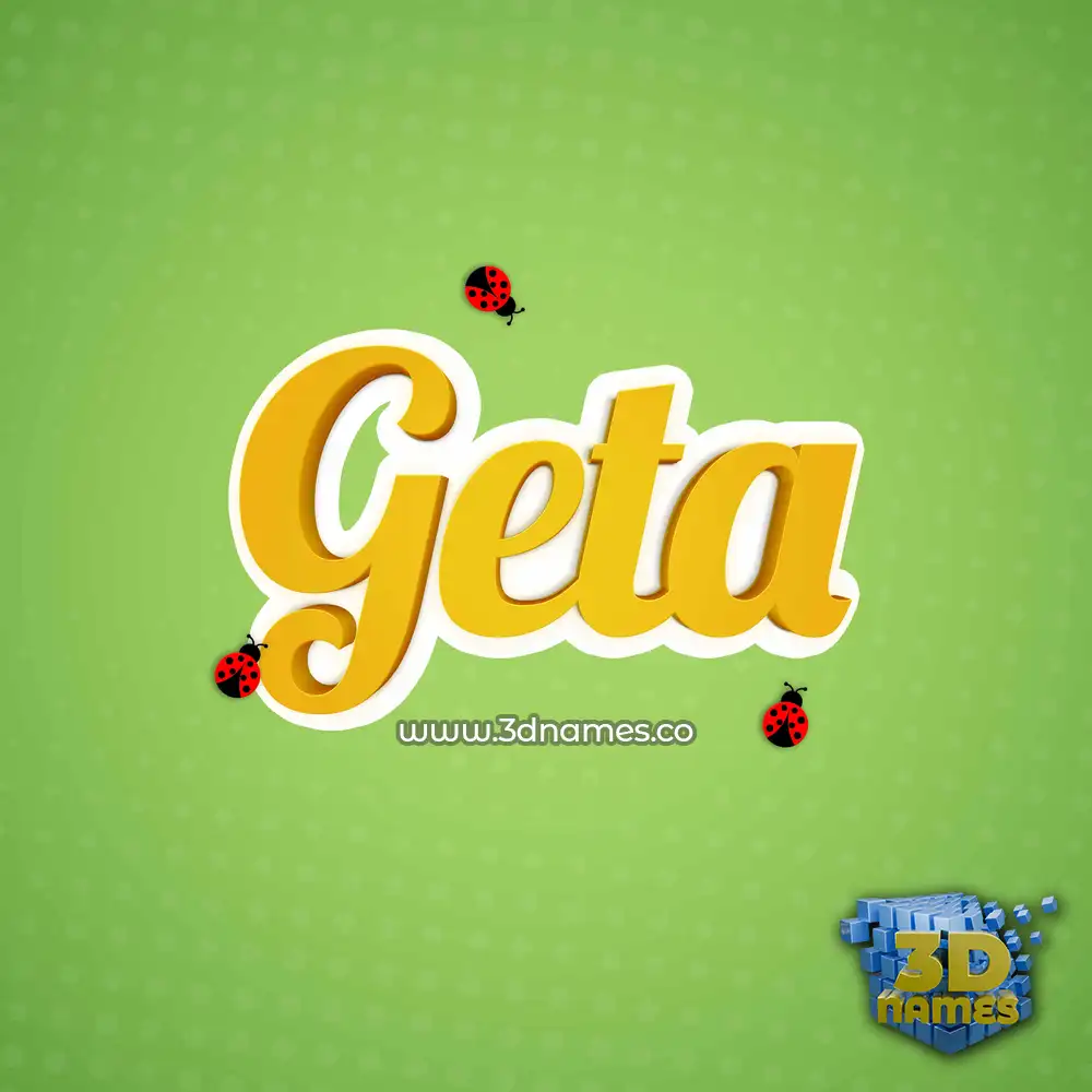 geta in Ladybugs style - 3D name wallpaper