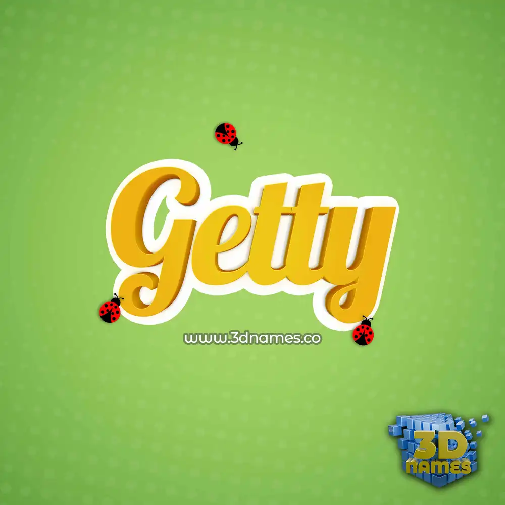 getty in Ladybugs style - 3D name wallpaper