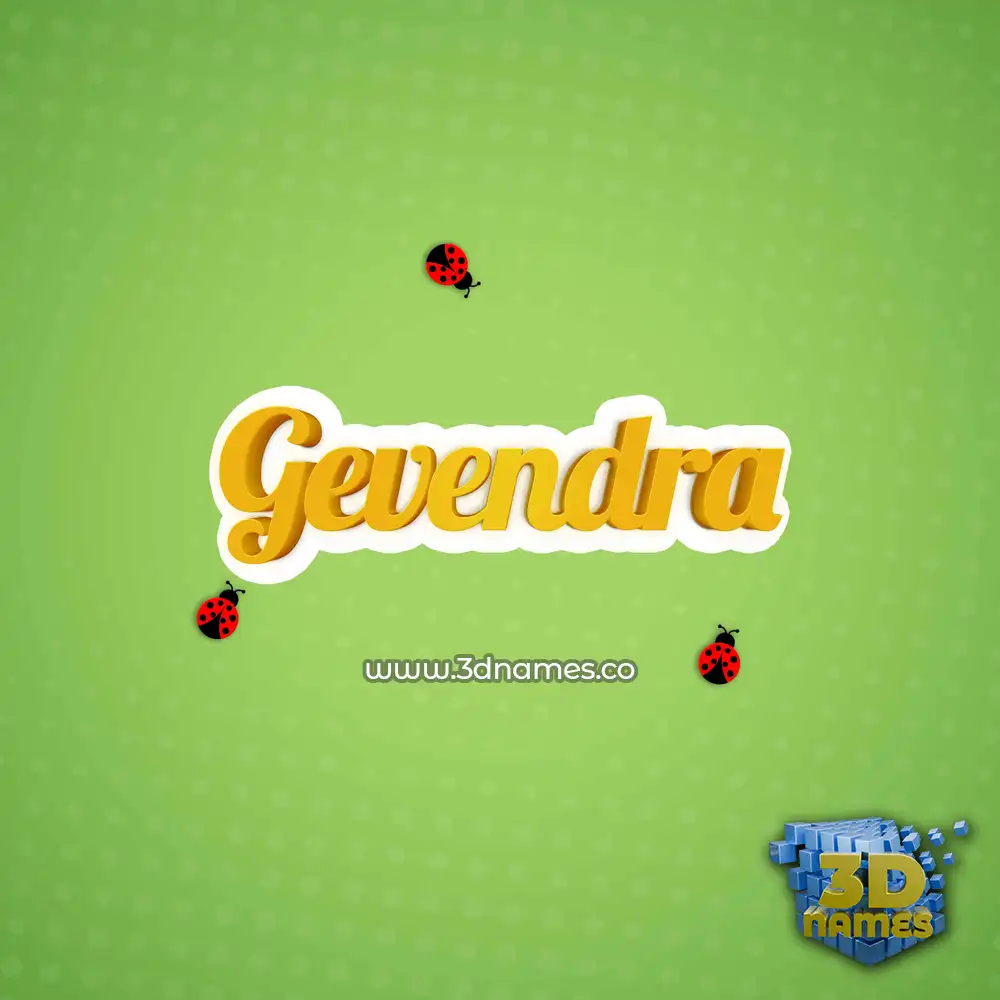 gevendra in Ladybugs style - 3D name wallpaper