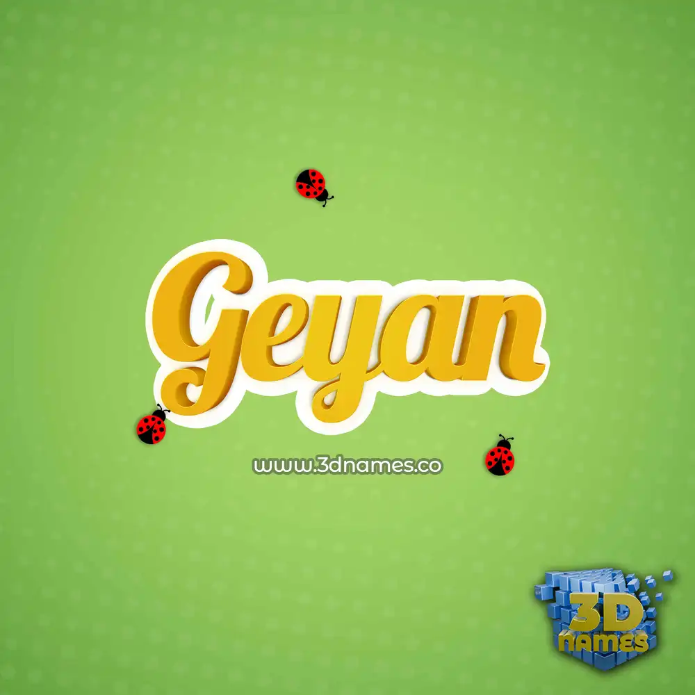 geyan in Ladybugs style - 3D name wallpaper
