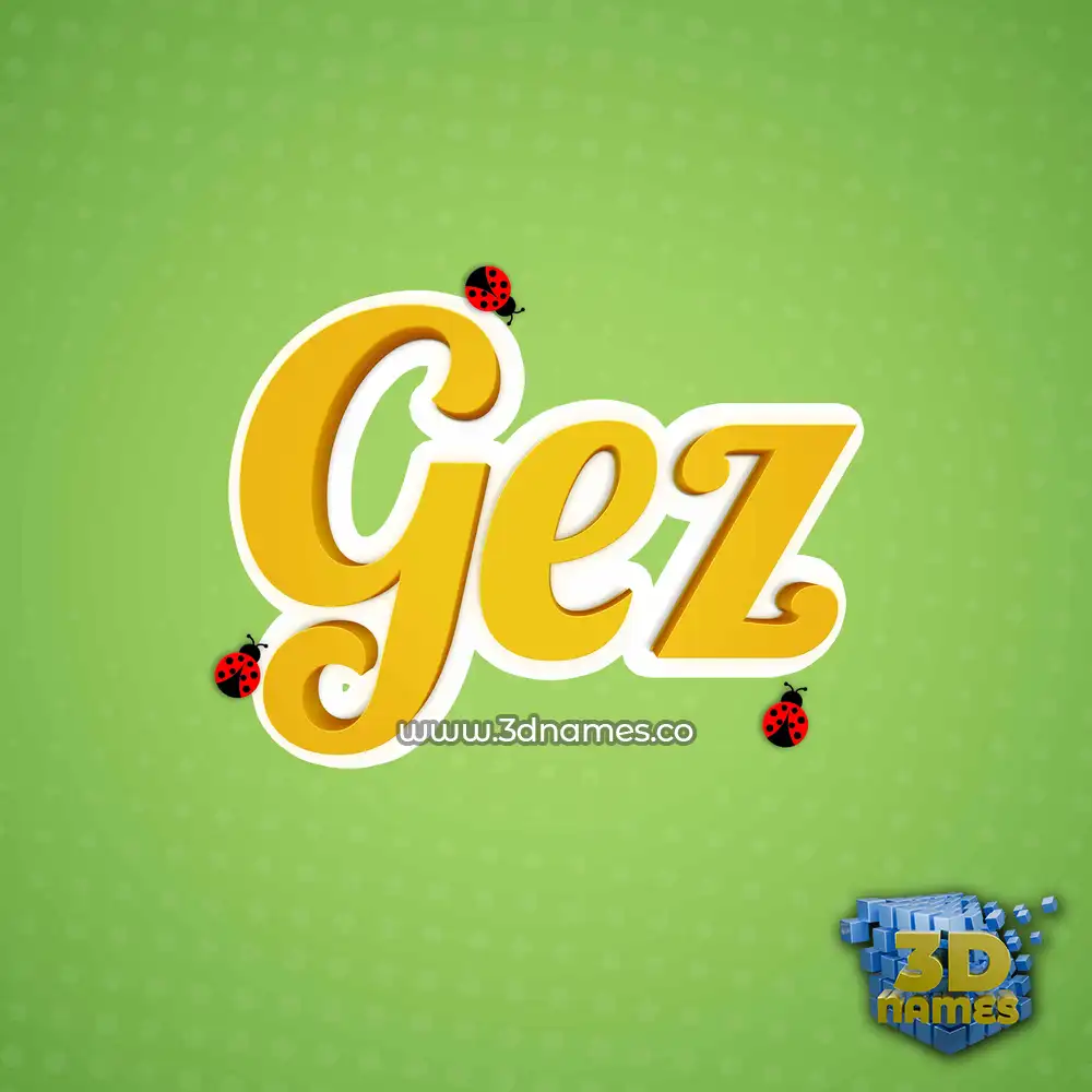 gez in Ladybugs style - 3D name wallpaper