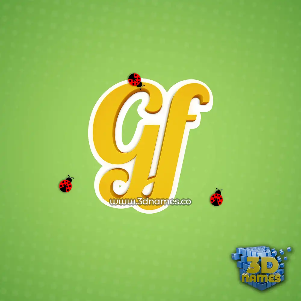 gf in Ladybugs style - 3D name wallpaper